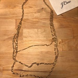 J. Crew Three Chain Layered Necklace
